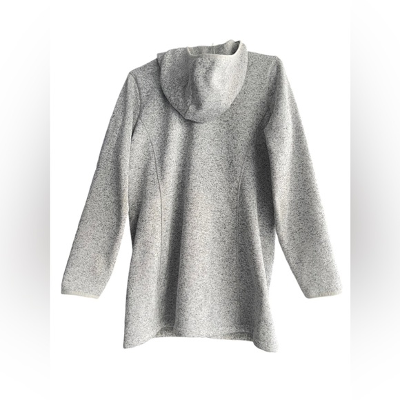 L.L.Bean Women's Grey Sweater Fleece Coat Size Medium - Picture 15 of 16